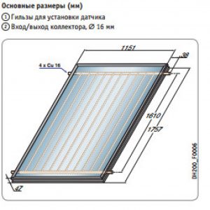 Трубчатый вакуумный солнечный коллектор DIETRISOL PRO D230