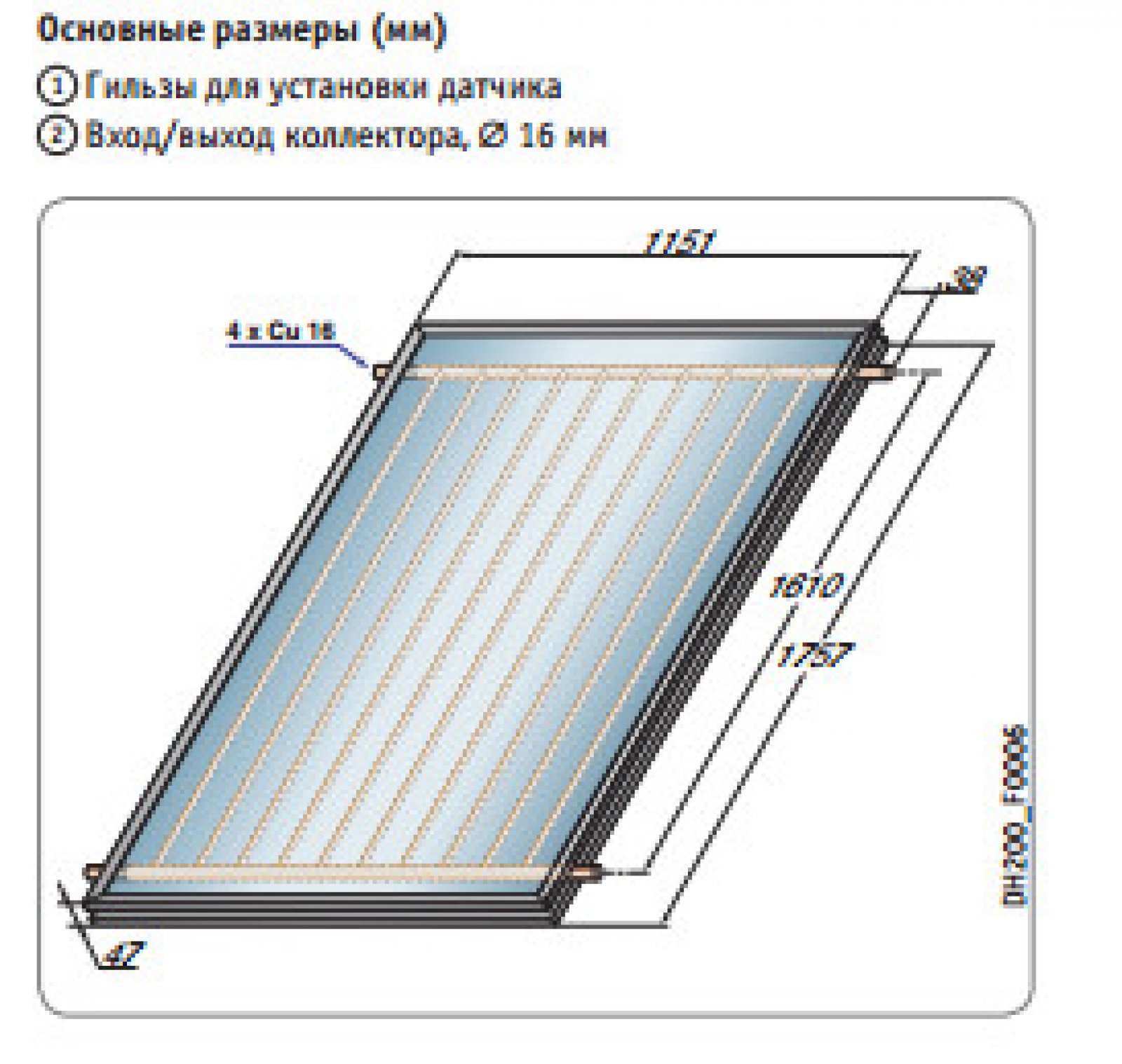 Трубчастий вакуумний сонячний колектор DIETRISOL PRO D230
